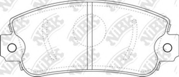 Комплект тормозных колодок, дисковый тормоз NiBK PN0233