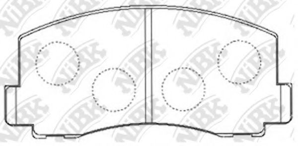 Комплект тормозных колодок, дисковый тормоз NiBK PN3115