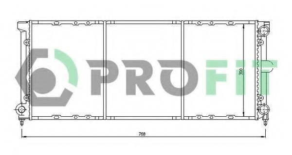 Радиатор, охлаждение двигателя PROFIT PR 9537A1