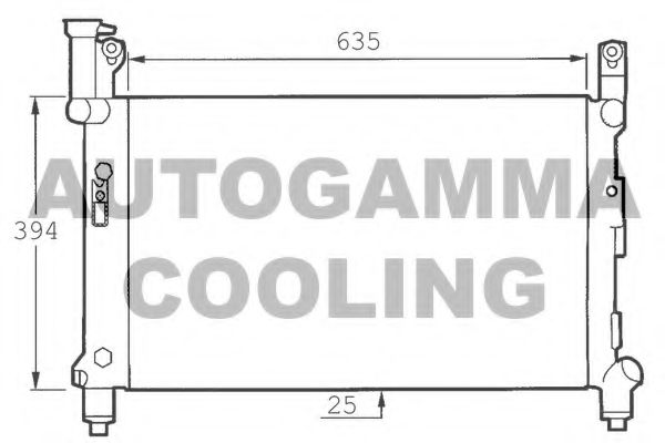Радиатор, охлаждение двигателя AUTOGAMMA 100142