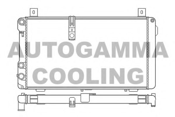 Радиатор, охлаждение двигателя AUTOGAMMA 100180