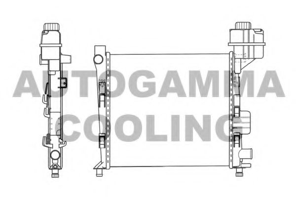 Радиатор, охлаждение двигателя AUTOGAMMA 101358