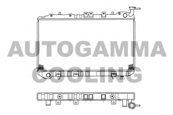 Радиатор, охлаждение двигателя AUTOGAMMA 101388