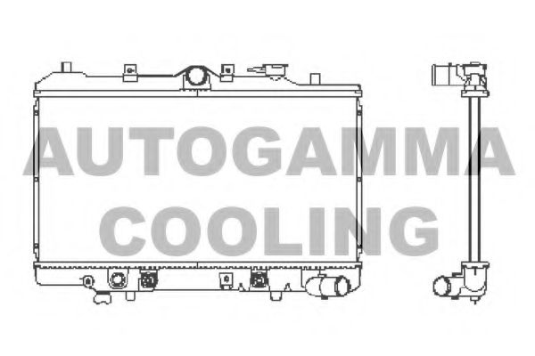 Радиатор, охлаждение двигателя AUTOGAMMA 102136