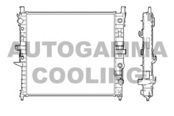 Радиатор, охлаждение двигателя AUTOGAMMA 102882