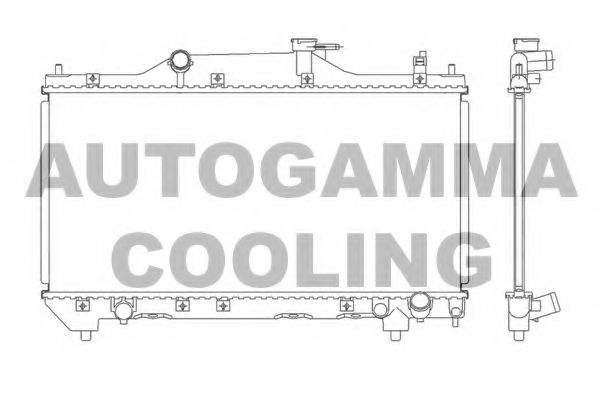 Радиатор, охлаждение двигателя AUTOGAMMA 103534