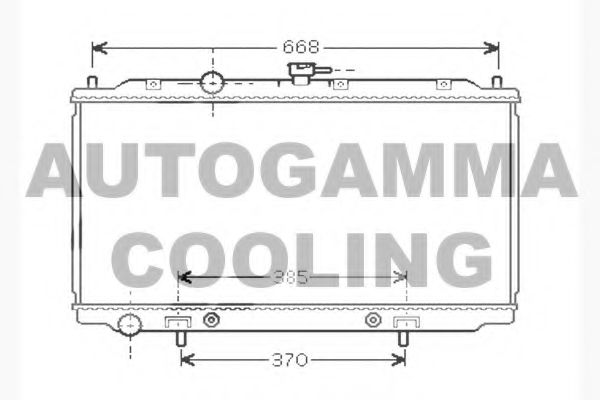 Радиатор, охлаждение двигателя AUTOGAMMA 104553