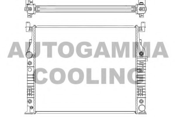 Радиатор, охлаждение двигателя AUTOGAMMA 104851