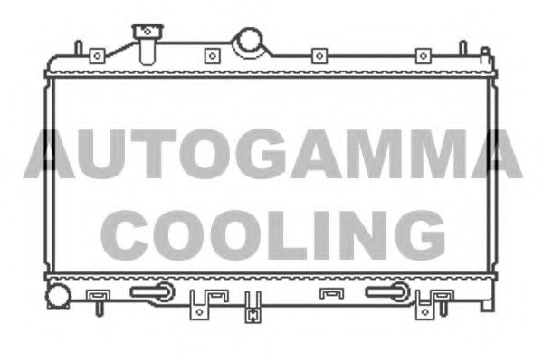 Радиатор, охлаждение двигателя AUTOGAMMA 105492