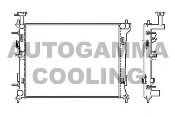 Радиатор, охлаждение двигателя AUTOGAMMA 105805