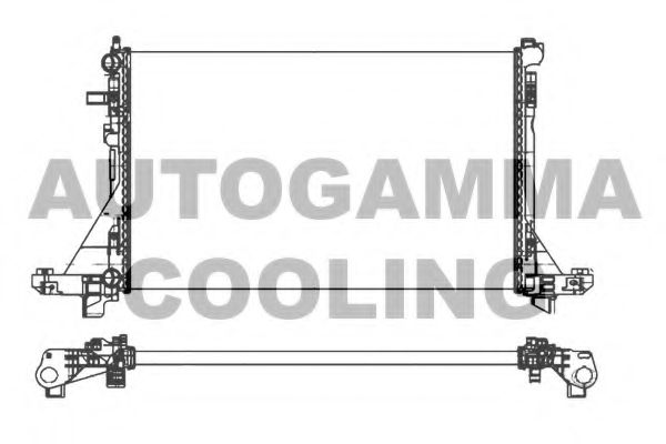Радиатор, охлаждение двигателя AUTOGAMMA 107004