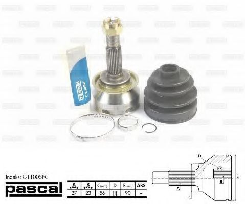 Шарнирный комплект, приводной вал PASCAL G11005PC