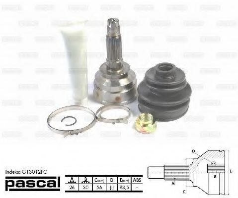 Шарнирный комплект, приводной вал PASCAL G13012PC