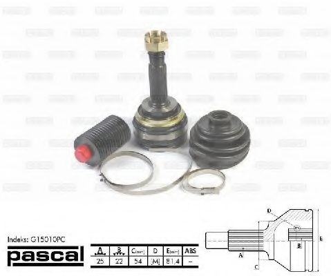 Шарнирный комплект, приводной вал PASCAL G15010PC
