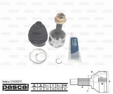 Шарнирный комплект, приводной вал PASCAL G15052PC