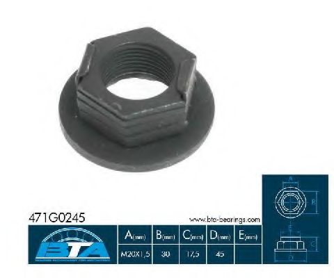 Гайка, шейка оси BTA 471G0245BTA