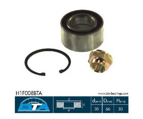 Комплект подшипника ступицы колеса BTA H1F008BTA