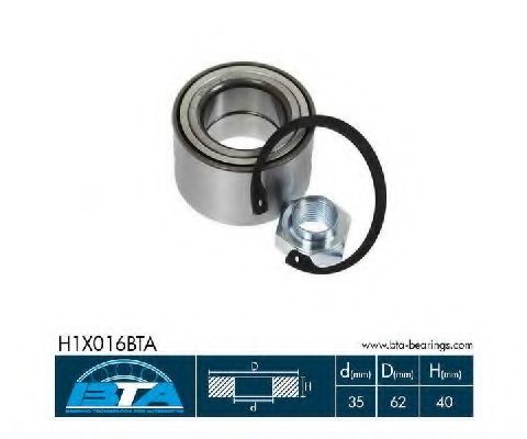 Комплект подшипника ступицы колеса BTA H1X016BTA
