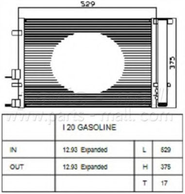 Конденсатор, кондиционер PARTS-MALL PXNCA-103