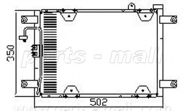 Конденсатор, кондиционер PARTS-MALL PXNCM-002