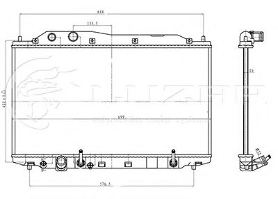 Радиатор, охлаждение двигателя LUZAR LRc 23RH