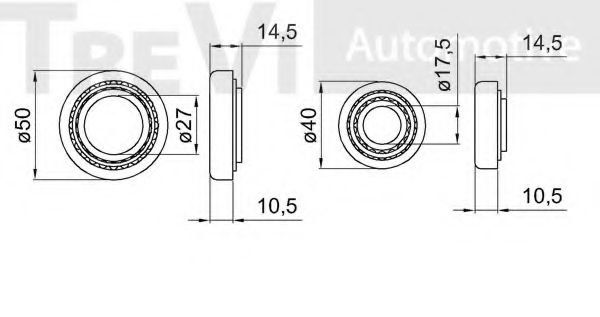 Комплект подшипника ступицы колеса TREVI AUTOMOTIVE 32011