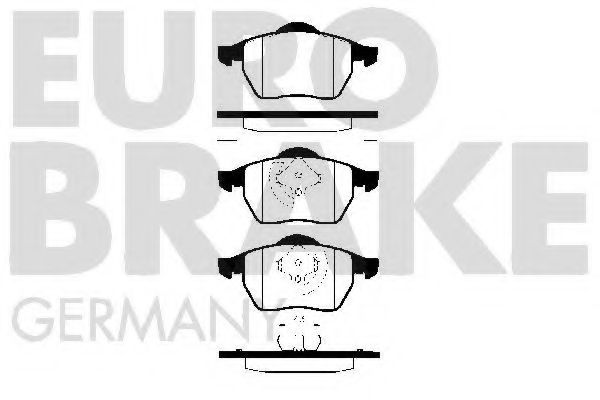 Комплект тормозных колодок, дисковый тормоз EUROBRAKE 5502224734
