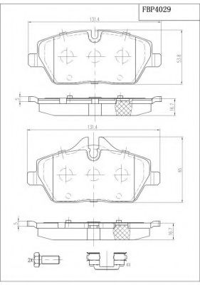 Комплект тормозных колодок, дисковый тормоз FI.BA FBP4029