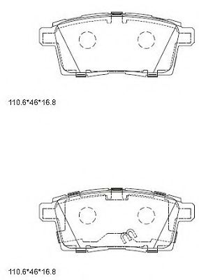 Комплект тормозных колодок, дисковый тормоз ASIMCO KD3741