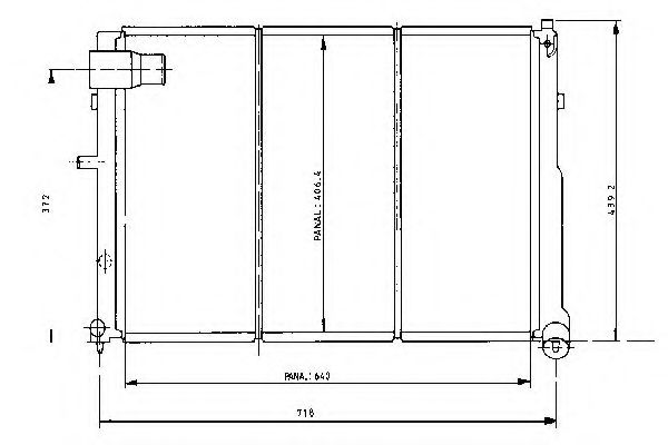Радиатор, охлаждение двигателя BEHR_ 100628
