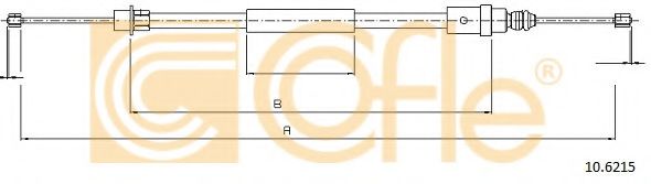 Трос, стояночная тормозная система COFLE 10.6215