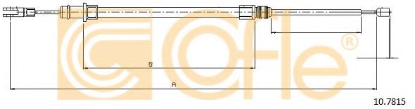 Трос, стояночная тормозная система COFLE 10.7815