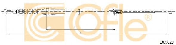 Трос, стояночная тормозная система COFLE 10.9028