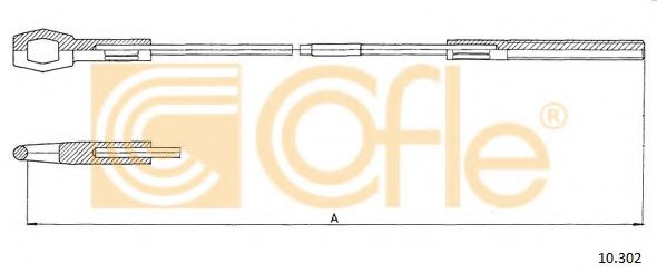 Трос, управление сцеплением COFLE 10302