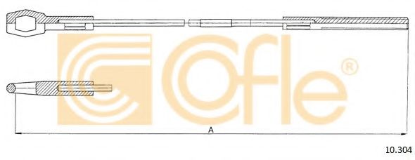 Трос, управление сцеплением COFLE 10304