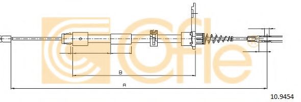 Трос, стояночная тормозная система COFLE 10.9454
