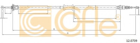 Трос, стояночная тормозная система COFLE 12.0739