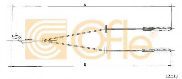 Тросик заслонки отопителя COFLE 12513