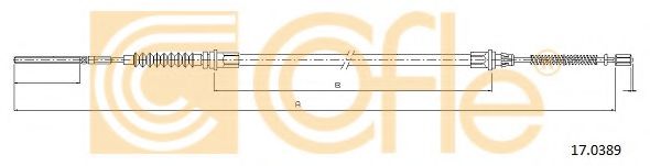 Трос, стояночная тормозная система COFLE 170389