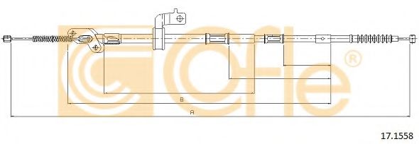 Трос, стояночная тормозная система COFLE 17.1558