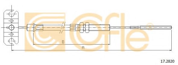 Трос, стояночная тормозная система COFLE 172820