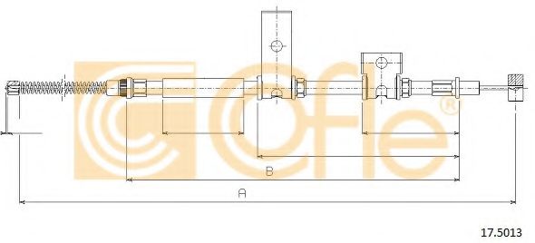 Трос, стояночная тормозная система COFLE 17.5013