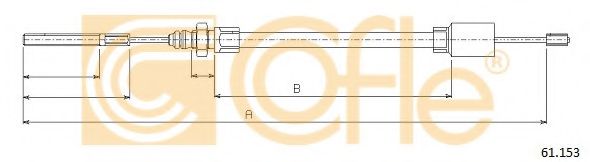 Трос, стояночная тормозная система COFLE 61153