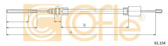 Трос, стояночная тормозная система COFLE 61154