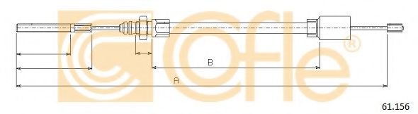 Трос, стояночная тормозная система COFLE 61156