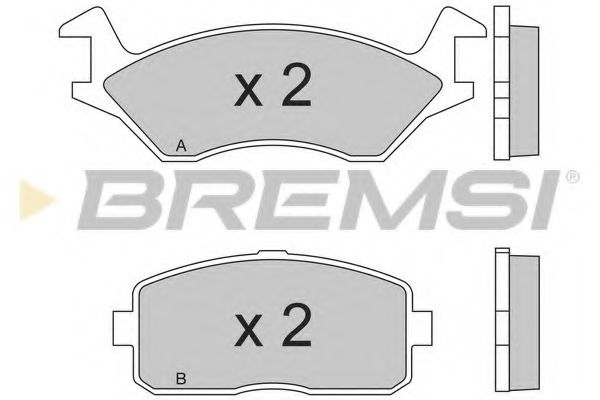 Комплект тормозных колодок, дисковый тормоз BREMSI BP2189