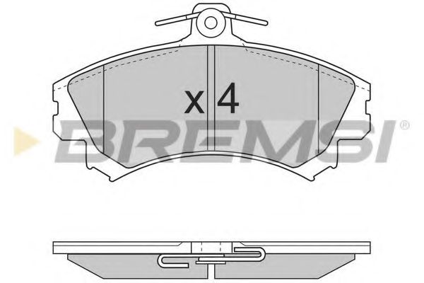 Комплект тормозных колодок, дисковый тормоз BREMSI BP2702