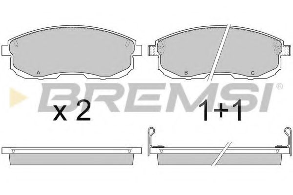 Комплект тормозных колодок, дисковый тормоз BREMSI BP2734