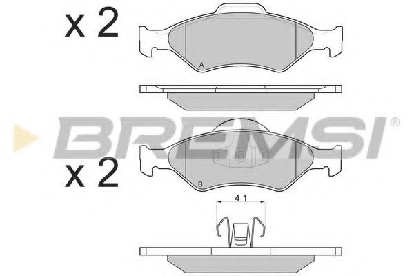 Комплект тормозных колодок, дисковый тормоз BREMSI BP2873