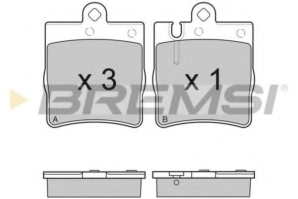 Комплект тормозных колодок, дисковый тормоз BREMSI BP2936